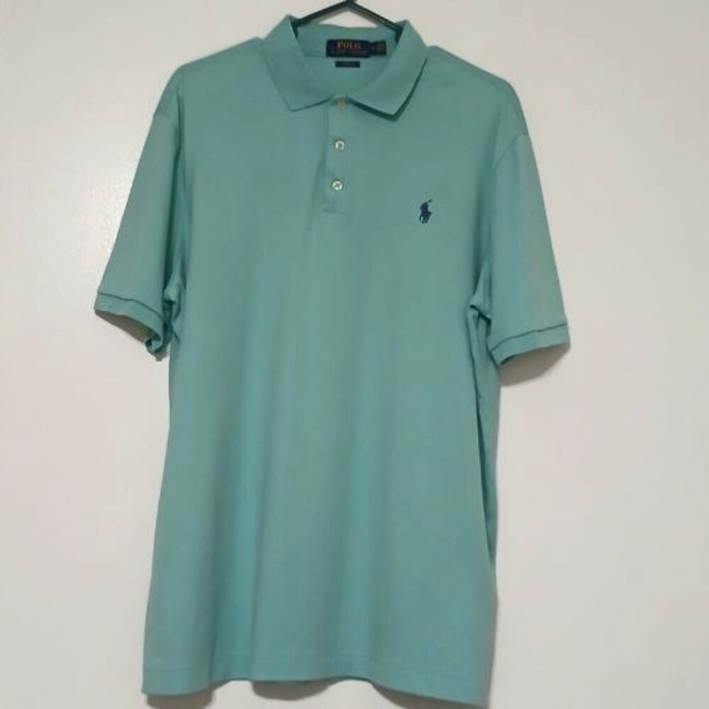 Title: Polo Ralph Lauren Classic Fit Men’s Polo Shirt – Light Aqua Green, Size L